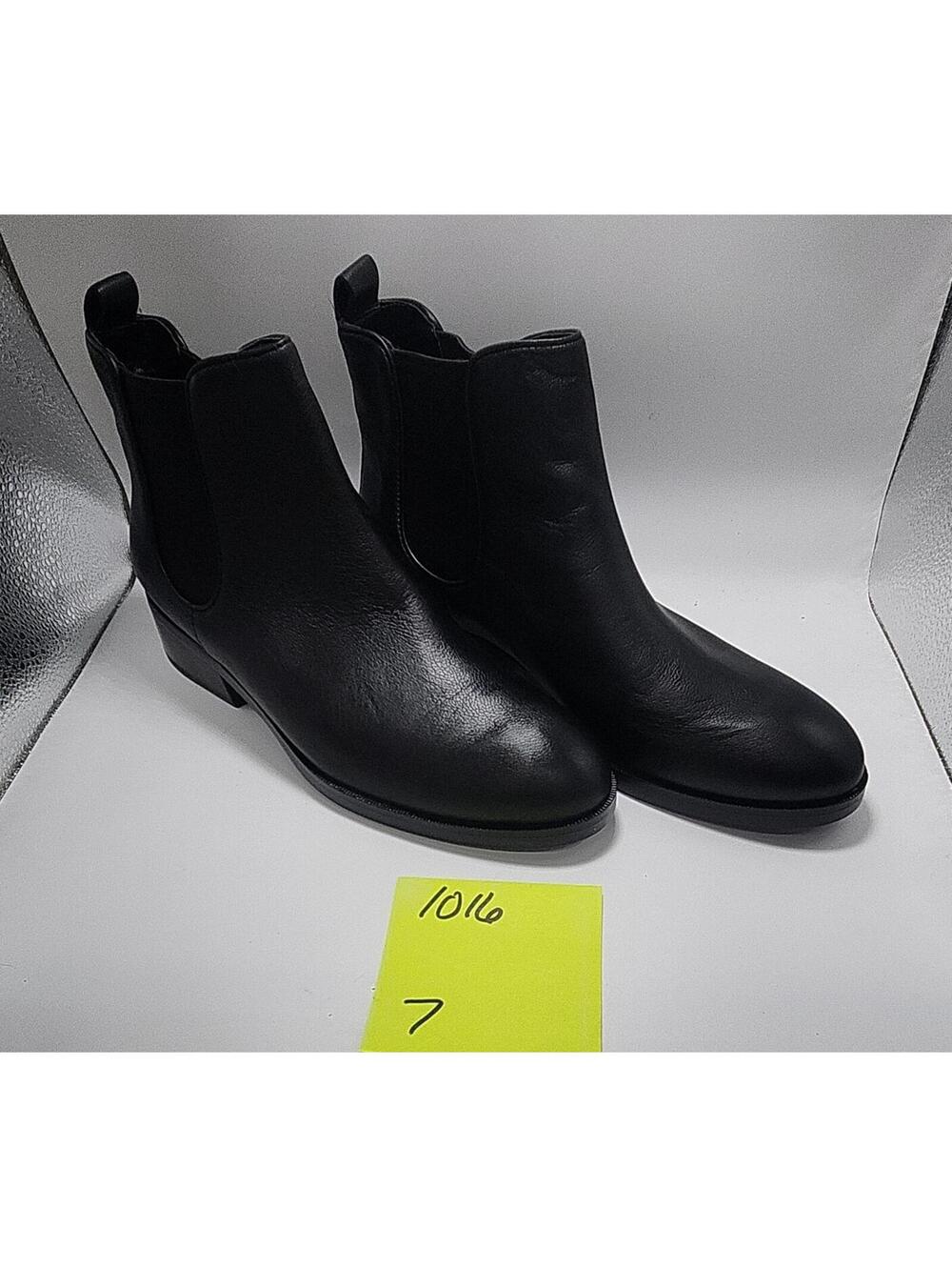 Cole Haan Unisex Black Leather Chelsea Ankle Boot Round Toe Pull-On US 7